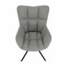 Dizájnos pörgő fotel, szürke/fekete, KOMODO