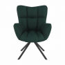 Dizájnos forgószék, zöld anyag/fekete, KOMODO Dizájnos forgószék, zöld anyag/fekete, KOMODO