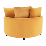 Kerek fotel, Velvet szövet sárga, SALOTO