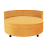 Kerek fotel, Velvet szövet sárga, SALOTO