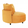 Kerek fotel, Velvet szövet sárga, SALOTO