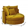 Kerek fotel, Velvet szövet sárga, SALOTO