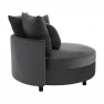 Kerek fotel, Velvet szövet szürke, SALOTO