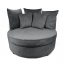 Kerek fotel, Velvet szövet szürke, SALOTO