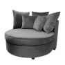 Kerek fotel, Velvet szövet szürke, SALOTO