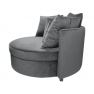 Kerek fotel, Velvet szövet szürke, SALOTO