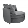 Kerek fotel, Velvet szövet szürke, SALOTO