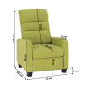 Relaxáló fotel, zöld, TURNER