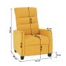 Relaxáló fotel, sárga, TURNER