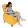 Relaxáló fotel, sárga, TURNER