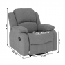 Pihentető fekvőszék, világos szürke szövet, ASKOY