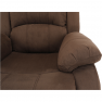 Állítható relaxáló fotel, barna szövet, ASKOY