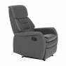 Pihenőfotel, szürketextilbőr, KOMFY