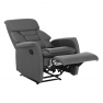 Pihenőfotel, szürketextilbőr, KOMFY
