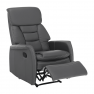 Pihenőfotel, szürketextilbőr, KOMFY