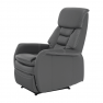 Pihenőfotel, szürketextilbőr, KOMFY
