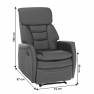 Pihenőfotel, szürketextilbőr, KOMFY