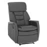 Pihenőfotel, szürketextilbőr, KOMFY