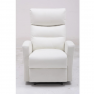 Pihenőfotel, textilbőr fehér, SILAS