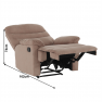 Állítható masszázs  fotel, szürke-bézs Taupe, LAMBERT