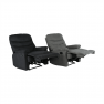 Állítható masszázs fotel, fekete bársony anyag, LAMBERT Állítható masszázs fotel, fekete bársony anyag, LAMBERT