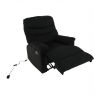 Állítható masszázs fotel, fekete bársony anyag, LAMBERT Állítható masszázs fotel, fekete bársony anyag, LAMBERT