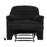 Állítható masszázs fotel, fekete bársony anyag, LAMBERT Állítható masszázs fotel, fekete bársony anyag, LAMBERT