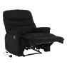 Állítható masszázs fotel, fekete bársony anyag, LAMBERT Állítható masszázs fotel, fekete bársony anyag, LAMBERT