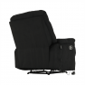 Állítható masszázs fotel, fekete bársony anyag, LAMBERT Állítható masszázs fotel, fekete bársony anyag, LAMBERT