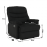 Állítható masszázs fotel, fekete bársony anyag, LAMBERT Állítható masszázs fotel, fekete bársony anyag, LAMBERT