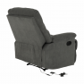 Állítható masszázs fotel, szürke bársony anyag, LAMBERT