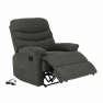 Állítható masszázs fotel, szürke bársony anyag, LAMBERT