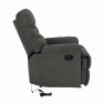 Állítható masszázs fotel, szürke bársony anyag, LAMBERT