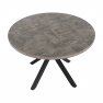 Étkezőasztal, beton/fekete, átmérő 120 cm, MEDOR