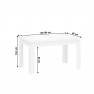 Széthúzható asztal, fehér, 135-184x86 cm, LINDY Széthúzható asztal, fehér, 135-184x86 cm, LINDY