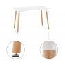 Étkezőasztal, fehér+ bükk, 120x70 cm, DIDIER 4 NEW
