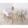 Étkezőasztal, fehér+ bükk, 120x70 cm, DIDIER 4 NEW