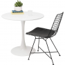 Étkezőasztal, kerek, fehér, matt, átmérő 80 cm, REVENTON