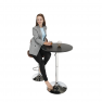 Bárasztal magassága állítható, fekete, átmérő 60 cm, BRANY NEW Bárasztal magassága állítható, fekete, átmérő 60 cm, BRANY NEW