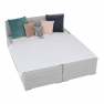 Boxspring típusú ágy 160x200, világosszürke, FERATA KOMFORT Boxspring típusú ágy 160x200, világosszürke, FERATA KOMFORT