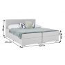 Boxspring típusú ágy 160x200, világosszürke, FERATA KOMFORT Boxspring típusú ágy 160x200, világosszürke, FERATA KOMFORT