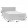 Boxspring típusú ágy 120x200, világosszürke, FERATA KOMFORT