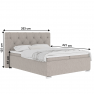Boxspring ágy 180x200, szürkésbarna Taupe, MORINA