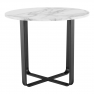 Dohányzóasztal, fehér márvány/fekete érc, SALINO Dohányzóasztal, fehér márvány/fekete érc, SALINO