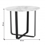 Dohányzóasztal, fehér márvány/fekete érc, SALINO Dohányzóasztal, fehér márvány/fekete érc, SALINO