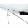 Dohányzóasztal, króm/átlátszó üveg, LEONEL