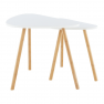 Két dohányzóasztal szett, fehér/természetes, BISMAK