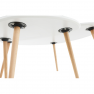 Két részes asztal szett, fehér/bükk, FOLKO NEW
