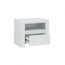 Éjjeliszekrény 1S, fehér fényes, LINDY