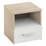 Éjjeliszekrény, 2 db, tölgy sonoma/fehér, GABRIELA